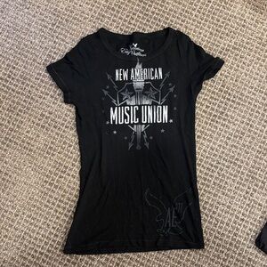 American Eagle Outfitters Black Graphic Tee